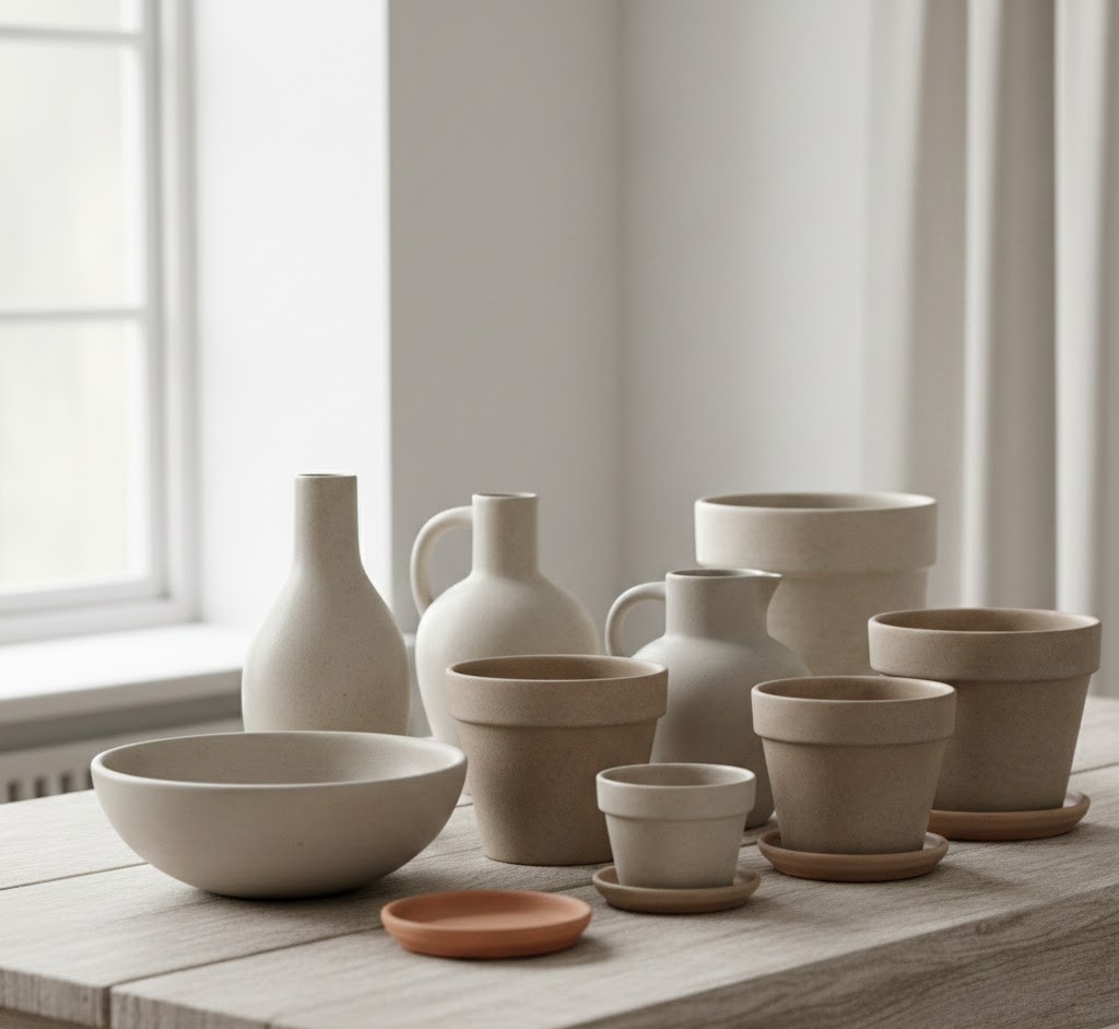 Variety of plant pots for styling